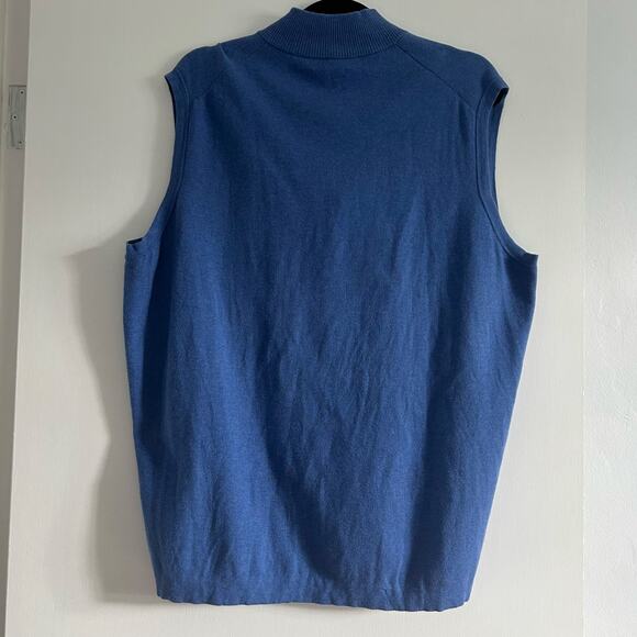 Peter Millar Crown Sport Quarter-Zip Sweater Vest – Blue – Men’s XL – EUC - Picture 2 of 9